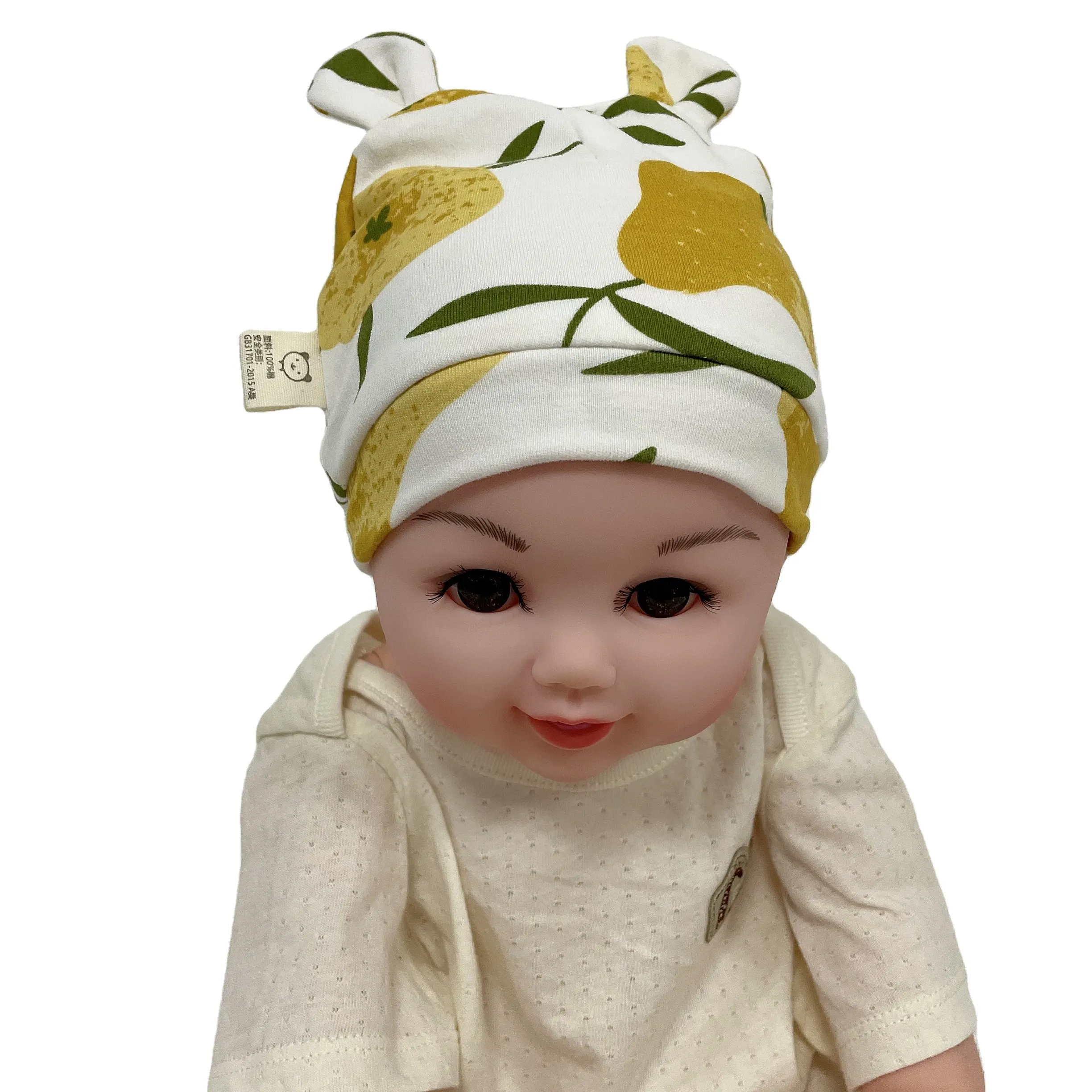 Оптовая продажа, шапки из хлопка и спандекса для малышей, шапка для новорожденных