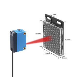 Sensore Ottico Quadrato JIMOU GQL-R61NS/GQL-R61PS 24V, 4PIN 2M, Interruttore Fotoelettrico a Riflessione Diffusa Regolabile - Product Image 2