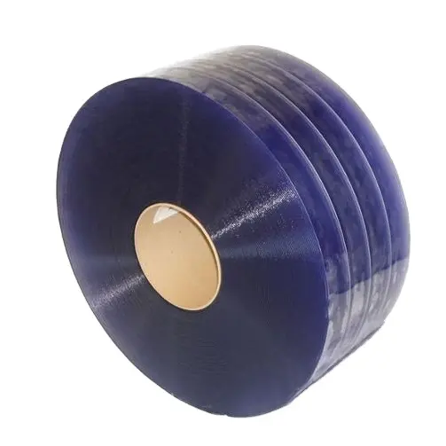 Bande pour rideau à prix compétitif feuille de film pvc rouleau de feuille de plastique souple nervurée pvc pour rideau de porte