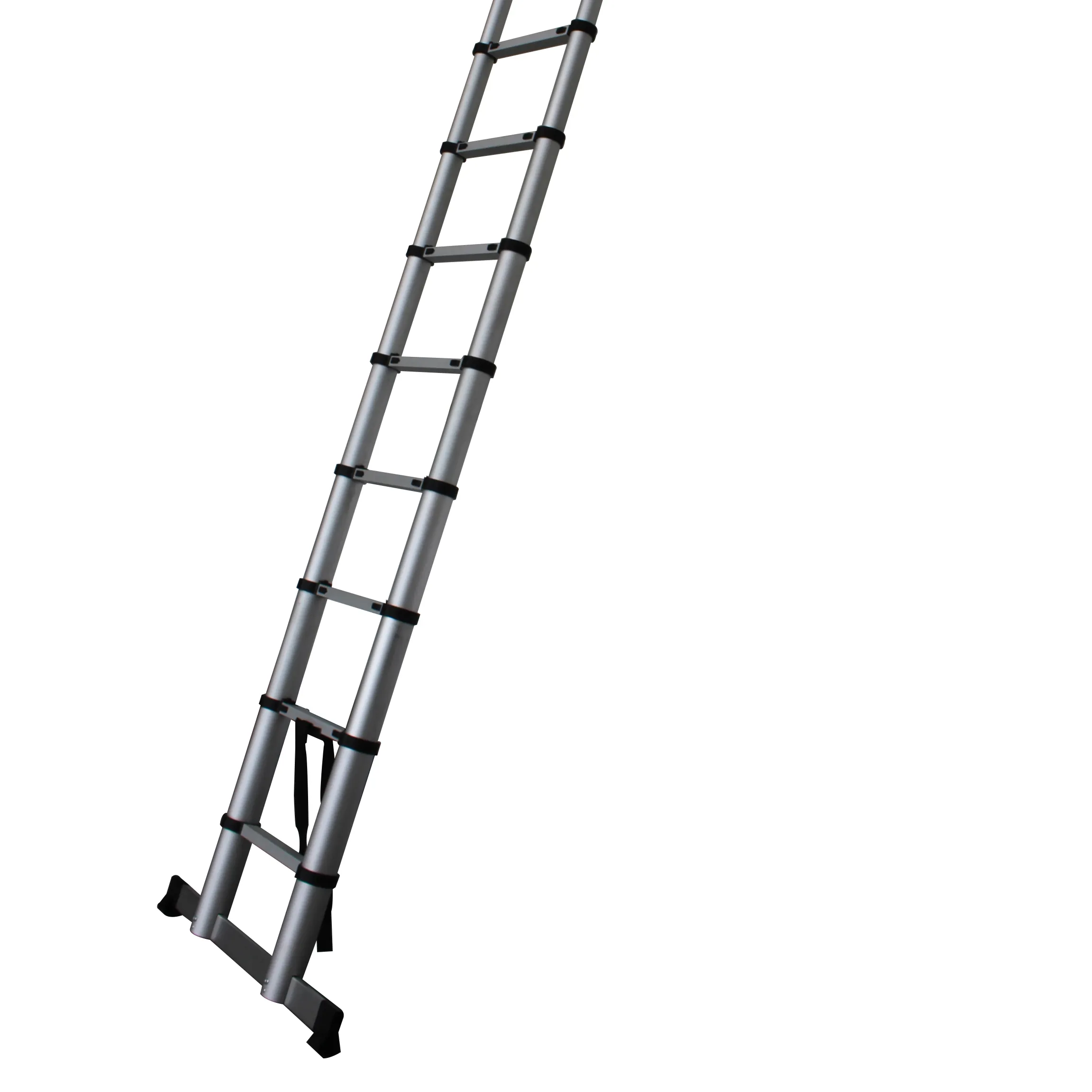 Escada de alumínio dobrável para armazém, escada telescópica dobrável para uso doméstico, escada de extensão ao ar livre