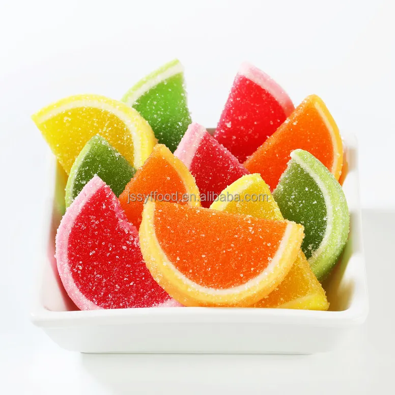 Offre Spéciale bonbons gommeux aux fruits de gelée d'orange multicolore Halal de haute qualité pour la vente en gros