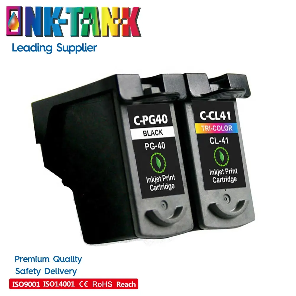 PG-40 INK-TANK PG40 PG 40 CL-41 CL41 CL 41 Premium Kartrid Tinta Remanufaktur untuk Canon Pixma MP160 MP190 IP 1800 Printer