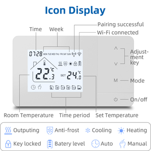RF Wireless Remote Control 433Hz Frequenz raum thermostat für Gaskessel heizung mit täglicher Programm funktion