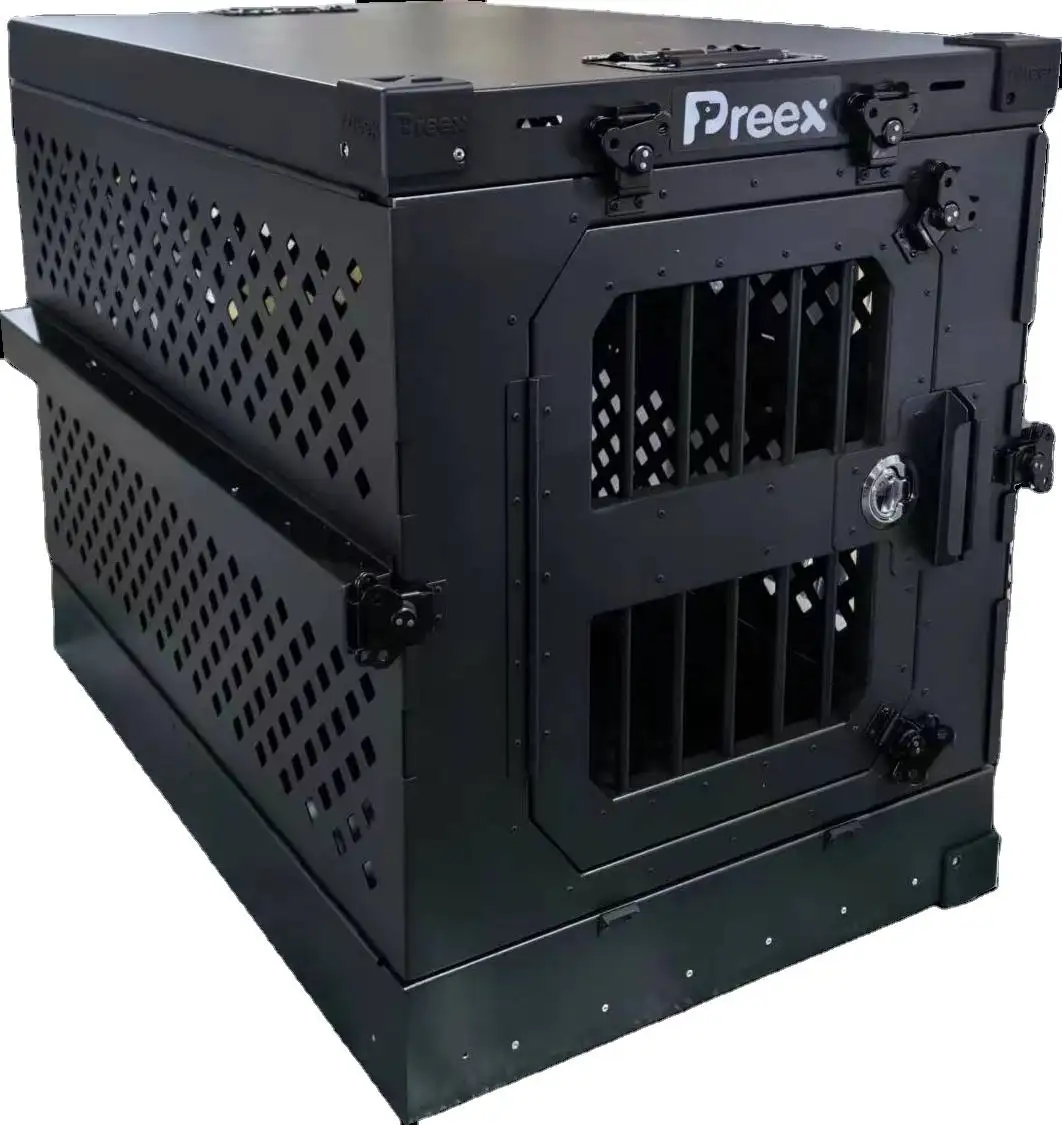 Vente en gros Cages modulaires pliables en aluminium pour animaux de compagnie Chien Plusieurs couleurs Chenil extérieur