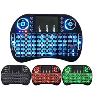 Mando a distancia inalámbrico para caja de TV inteligente, Teclado retroiluminado de 3 colores con Touchpad para PC de escritorio - Product Image 1