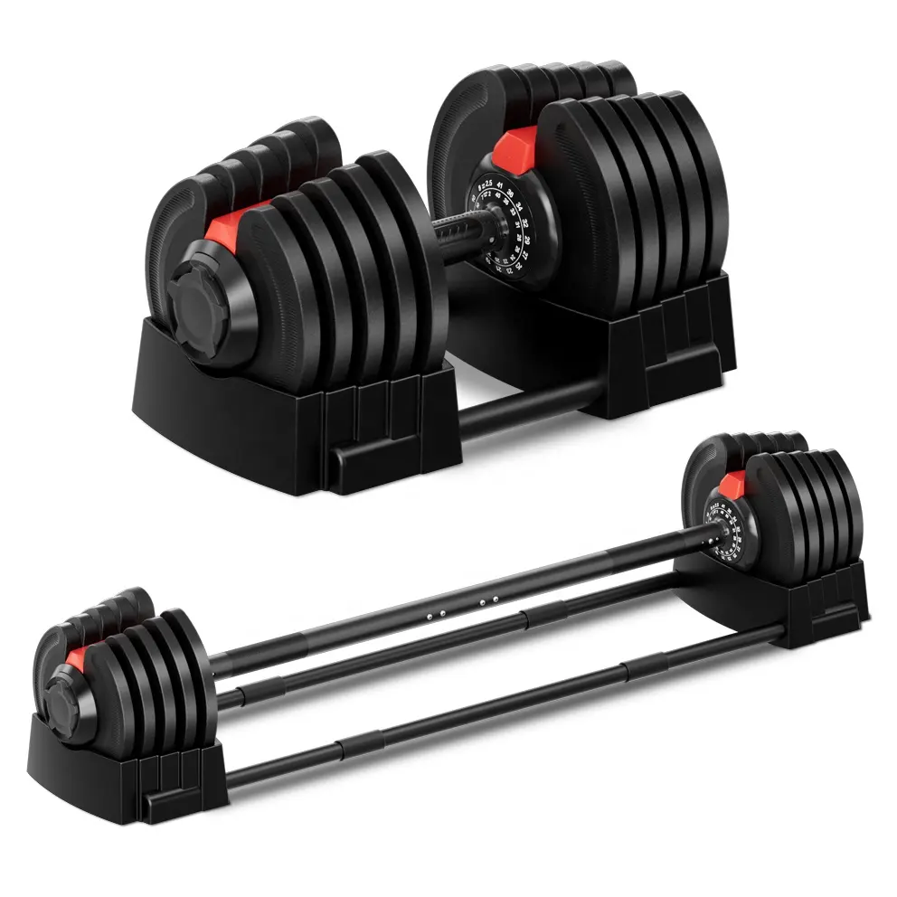 Xdumbbell Nuevo producto deportivo Equipo de gimnasio Pesas libres Mancuerna ajustable 40KG 90Lbs Barbell Juego de mancuernas