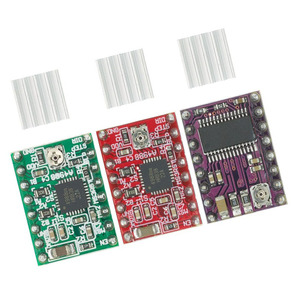 A4988 DRV8825 step Motor sürücü için ısı emici ile 3D yazıcı parçaları StepStick taşıyıcı Reprap RAMPS 1.4 1.5 1.6 MKS GEN v1.4 kurulu - Product Image 1