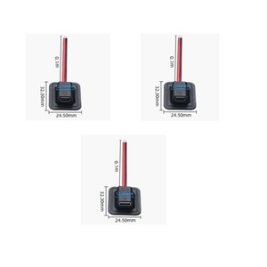 Micro USB C DC5521ファブリック電源充電コードで縫うメスソケット加熱服 - Product Image 1