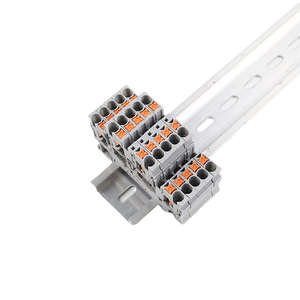 PTTB 2.5 Multi Level Feed Through Double Layer <strong>Push</strong>-in Double Level DIN Rail Feed Through <strong>Spring</strong> Connector <strong>Terminal</strong> <strong>Block</strong> - Product Image 2