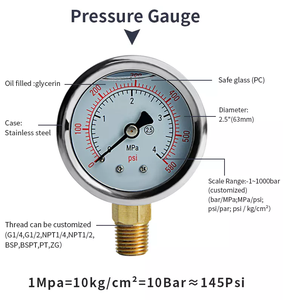 Songlin manômetro manômetro manômetro, medidor de pressão e pressão de óleo - Product Image 6