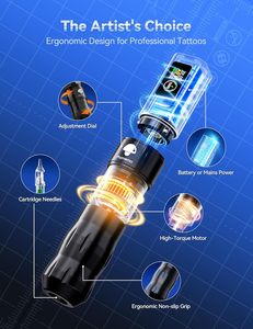 Phomemo bộ hoàn chỉnh cho người mới bắt đầu không dây Tattoo Gun <span class=keywords><strong>Kit</strong></span> với 20 Tattoo Cartridge kim và 1 pin thực hành Tattoo <span class=keywords><strong>Kit</strong></span> - Product Image 4