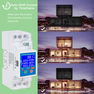 WiFi Smart Energy Protector mit PV-Messung und Leckage schutz Fernbedienung Über-/Unter spannungs schutz 80A Einstellbar SVP669 - Product Image 6