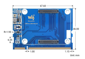 Waveshare <strong>Raspberry</strong> <strong>Pi</strong> CM4 to CM3 Adapter Alternative Solution for <strong>Raspberry</strong> <strong>Pi</strong> CM3 / CM3+ Supports 3.3V/5V <strong>Power</strong> <strong>Input</strong>