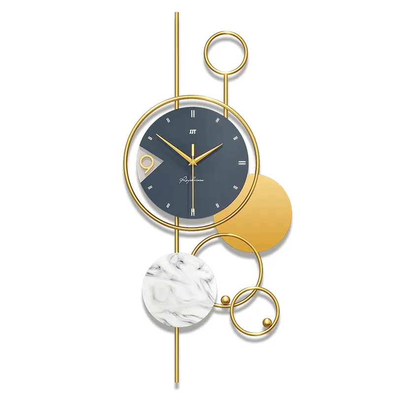 Horloge murale minimaliste surdimensionnée 3D décorative en métal nordique moderne pour salon décoration de la maison de luxe reloj de pared
