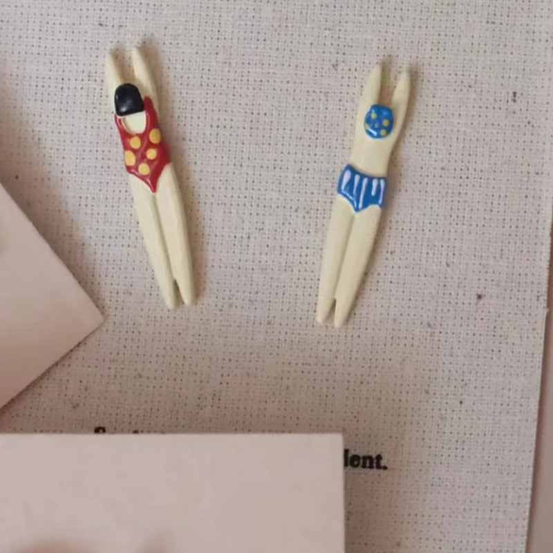 Swimming Figure Ear Studs (Pair)