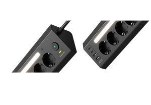 Regleta de alimentación de escritorio Enchufe múltiple de 4 vías con USB y 2 enchufes tipo C Max de 3680 W con 1 interruptor Protección contra sobretensiones con luz LED - Product Image 6