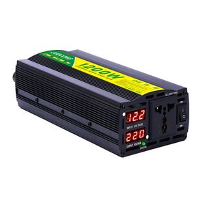 DC12v 24v至AC220v 1200瓦太阳能逆变器功率转换器48v输入110伏输出50hz纯正弦波汽车应用