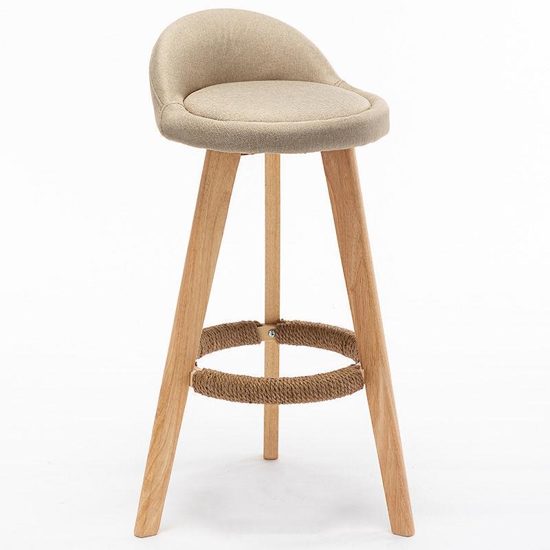 Pieds en bois massif, hauteur de l'assise 70cm-lin beige
