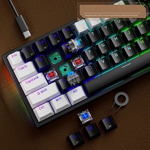 Teclado mecánico de deportes electrónicos k710, separación de línea de tecla, eje reemplazable, juego de computadora, Teclado mecánico con cable de separación