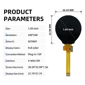 Hoch auflösendes rundes TFT-Display 1,09-Zoll-IPS-TFT-Runddisplay-240x240 Pixel, 15-polige SPI-Schnitts telle mit GC9A01-Chip - Product Image 5