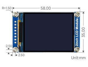 Display LCD da 2 pollici con display LCD a colori IPS/RGB da 2 pollici SPI-duino Raspberry PI stm32 originale da 2 pollici schermo modulo LCD