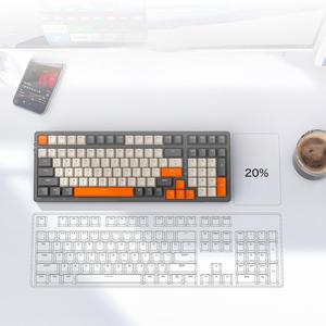 Teclado mecánico inalámbrico coreano K8 de 100 teclas, conexión tri-modo, tecla completa, junta de efectos de iluminación de intercambio en caliente, estructura de silenciador - Product Image 5