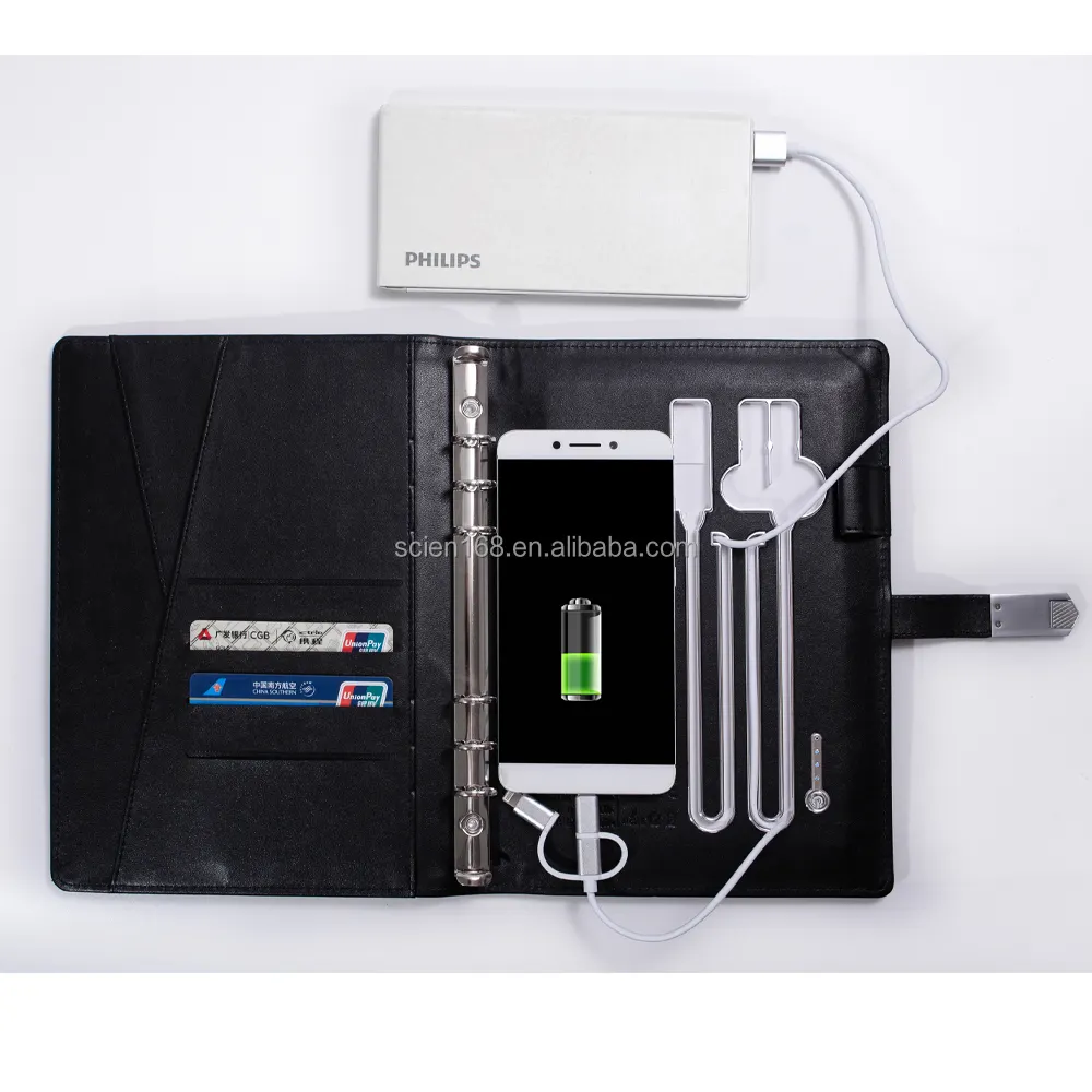Notebook NFC con fuente de alimentación de 8000mh, cable USB y diseño de logotipo, regalo para maestro