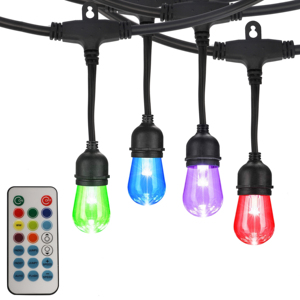 33FT WiFi RGB LED stringa di luce popolare Halloween regalo Edison Patio luce bistrot per esterni impermeabile palo S14 220V ingresso - Product Image 1