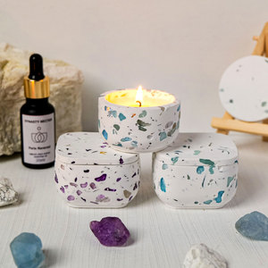 Toptan doğal şifa kristal el yapımı DIY el sanatları kristal çakıl selenite aromaterapi mumlar ev dekorasyon için - Product Image 6