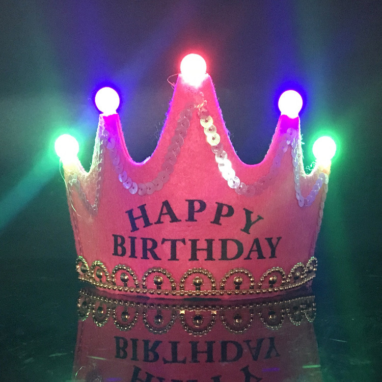 Rose-red birthday crown cap