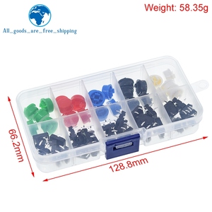 TZT 25PCS Tactile Push Button Schalter Momentan 12*12*7,3 MM Micro Switch Button 25PCS Tact Cap(5 Farben) für Arduino mit Gehäuse