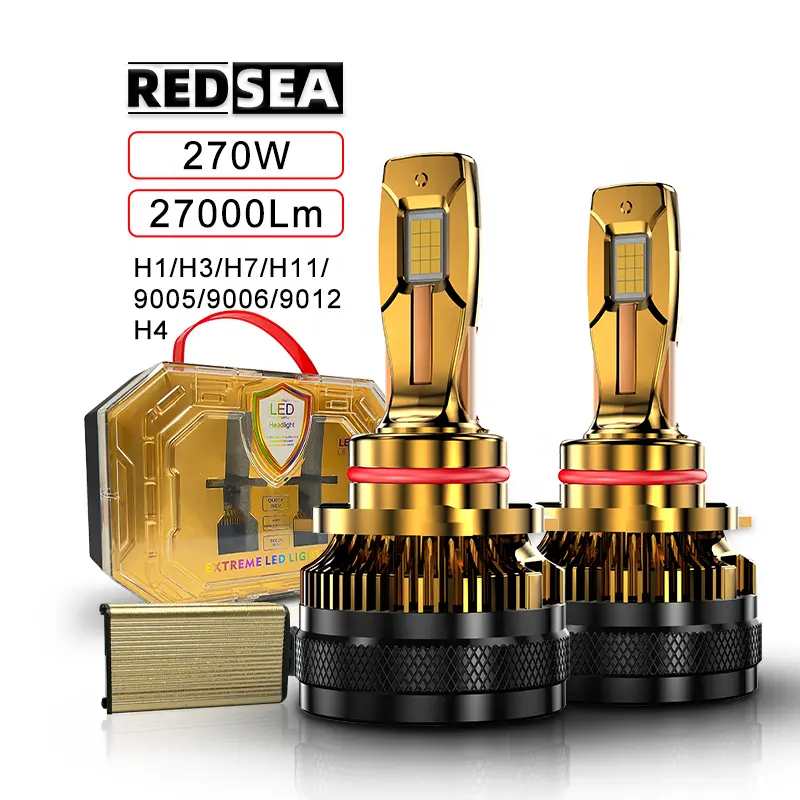 RS X23 yüksek güç 270W 27000Lm h7 led far ampulü 12V yüksek düşük işın h4 led far 6000K beyaz H1 H11 9005 9006 9012 led