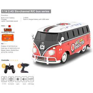 2.4G 1:16 4ch radyo kontrol araba Rc modelleme çocuklar oyuncak otobüs ile Led ışık - Product Image 2