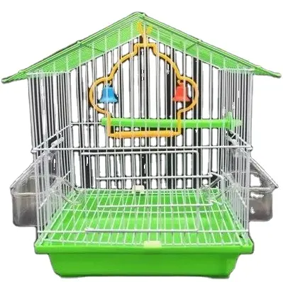 Gabbia per uccelli da allevamento di animali domestici canarini in acciaio di vendita calda gabbia per pappagalli portatile gabbia pieghevole pappagalli uccelli in vendita