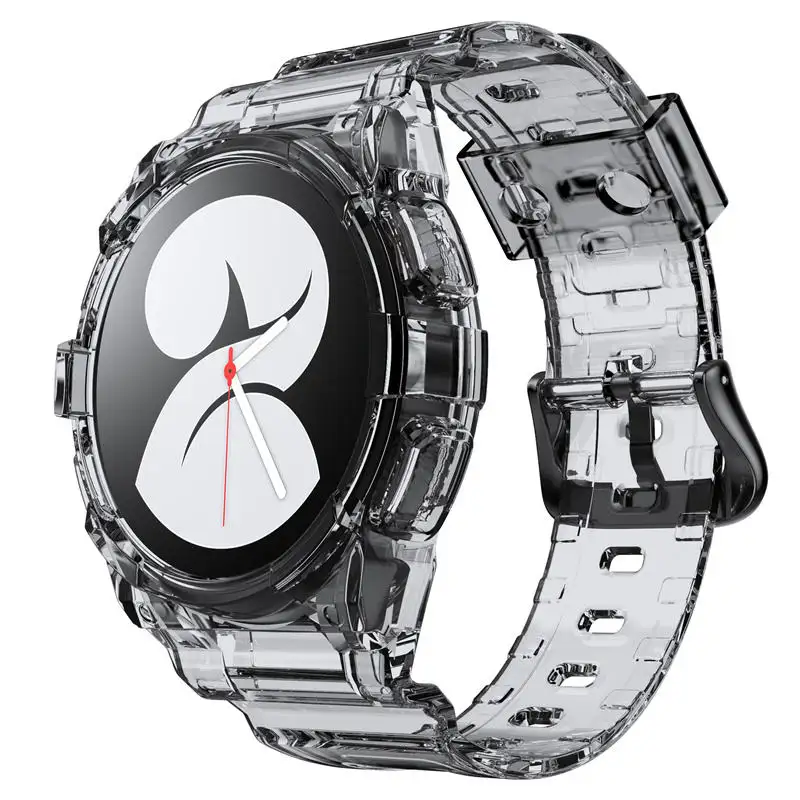 Cinturino in TPU trasparente per orologio Samsung Galaxy 5 44mm 40mm cinturino sportivo orologio trasparente 4 frame