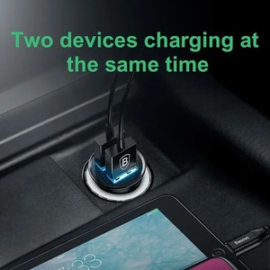 BASEUS ที่ชาร์จเร็ว30W, 3.0 USB คู่ชาร์จเร็วอะแดปเตอร์ชาร์จโทรศัพท์ในรถยนต์ชาร์จในรถยนต์ Type C PD สำหรับ4.0ชาร์จโทรศัพท์มือถือ - Product Image 4