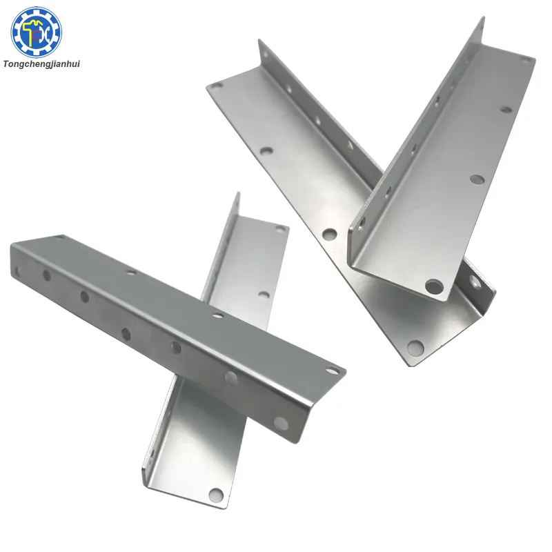 Custom Made Sheet Metal Fabrication Steel Long Aluminum Stamping Bracket For Wall Support Mount