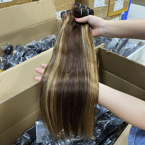 RXHAIR brezilyalı Kinky tüm satış İnsan tığ düz 4/27 # İŞLENMEMİŞ SAÇ Blend demetleri peruanianihaar uzun 24 inç ve kapatma