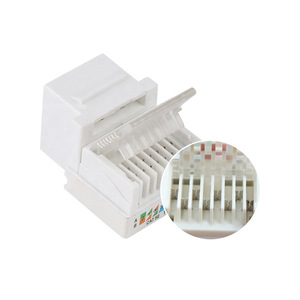 Módulo Cat6 8p8c Rj45 Cat6 Utp Rj45 Conector trapezoidal hembra Utp de 180 grados para panel de conexión - Product Image 2