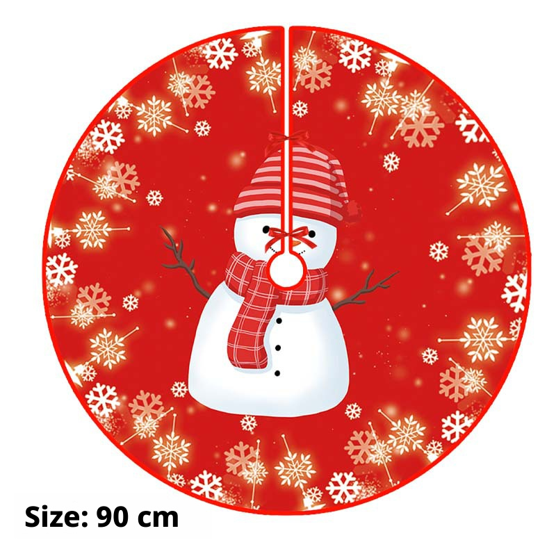 Muñeco de nieve rojo con forma de copo de nieve