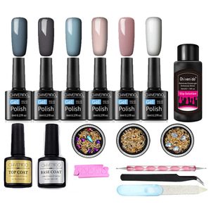 בקבוק לק Uv ג 'ל סט עם Rhinestones למעלה בסיס מעיל Uv <span class=keywords><strong>Led</strong></span> נייל מנורת מניקור פדיקור ציפורניים אביזרי כלים סלון