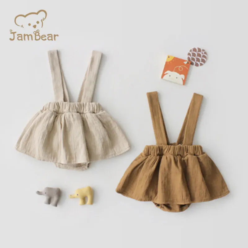 Biologische Lente En Zomer Baby Girl Sling Dress Groothandel Biologische Katoenen All-Match Jarretelrok Schattige Babyrok