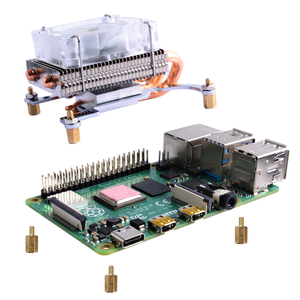 52Pi Ice Tower Cooling Fan 7 Color RGB LED Light With Acrylic Base Case für Raspberry Pi 4 Model B / 3B + / 3B - Product Image 2