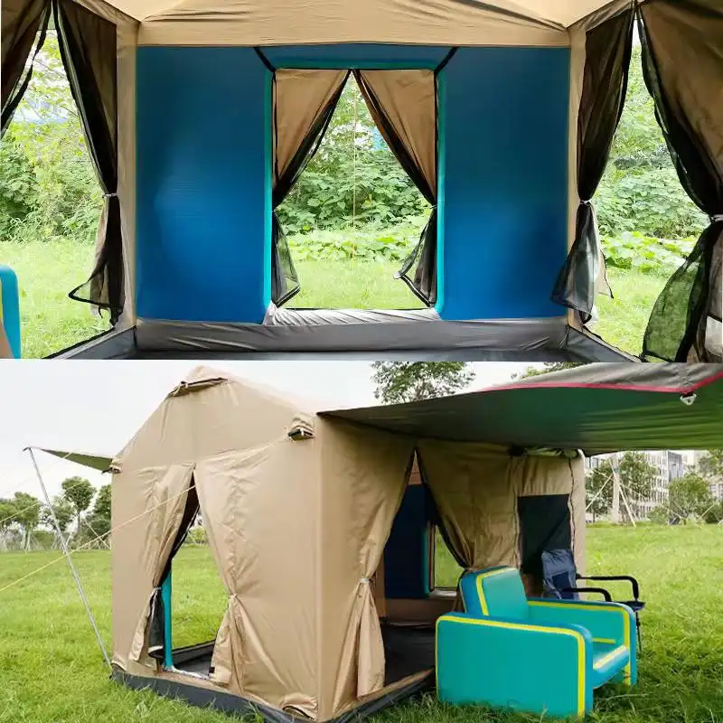 Tienda inflable grande para acampar, material duro de lujo, portátil, para sala de estar