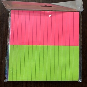 内衬便签4X6，明亮的直纹贴纸彩色超粘力便签垫其强粘6垫/包 - Product Image 4