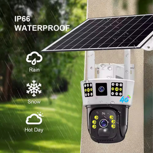 V380pro 4G Tarjeta Sim Nueva lente dual Sistema de cámara de seguridad alimentado por batería solar Sistema de monitoreo de red CCTV PTZ - Product Image 4