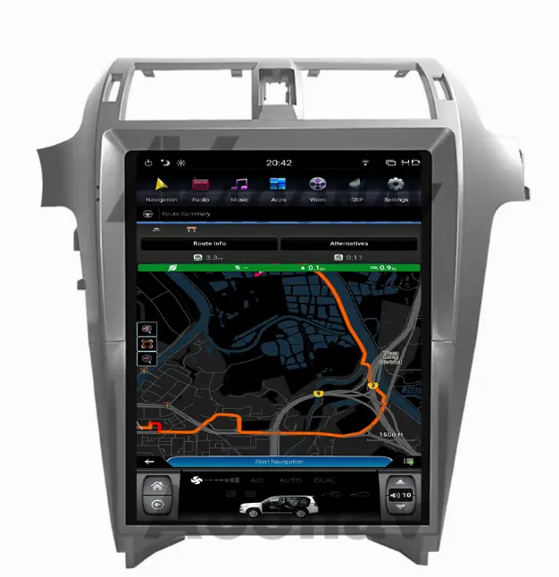 AOONAV 15インチDVDプレーヤー縦画面For LEXUS GX460 GX400 2010-2019車GPS RadioナビゲーションAndroid 9.0サポートcarplay