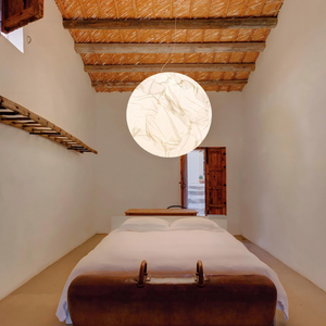 Luz colgante única moderna de lujo Fuente de LED de renderizado interior 3D para sala de estar, cocina y arquitectura personalizada - Product Image 5