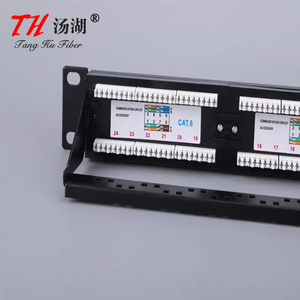 用于UTP跳线网络配线架的带背杆的24端口Cat6 Cat5配线架