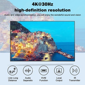 4K HDMI扩展器RX TX 120M HDMI USB KVM扩展器以太网5e Cat6 USB 120M HDMI KVM扩展器 - Product Image 4